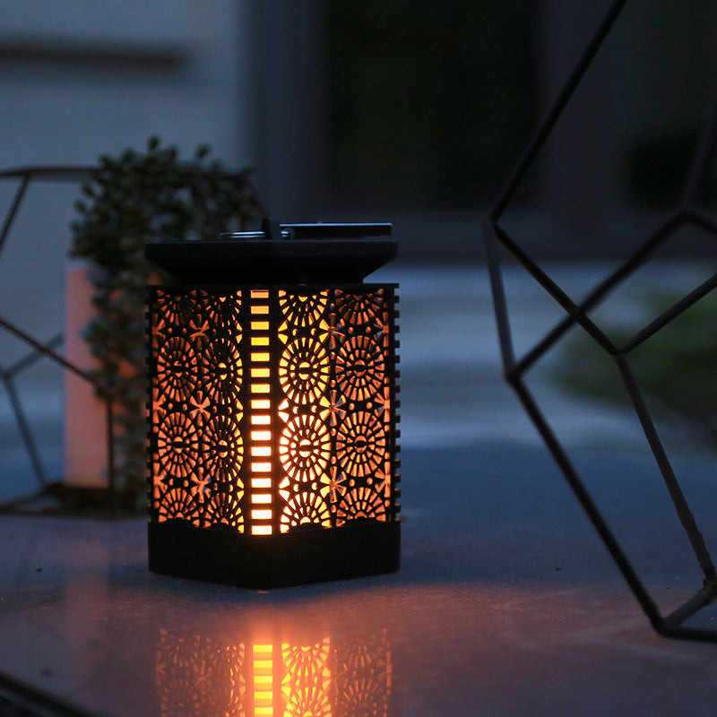 Solar Flame Lantern For Cozy Outdoor Lighting