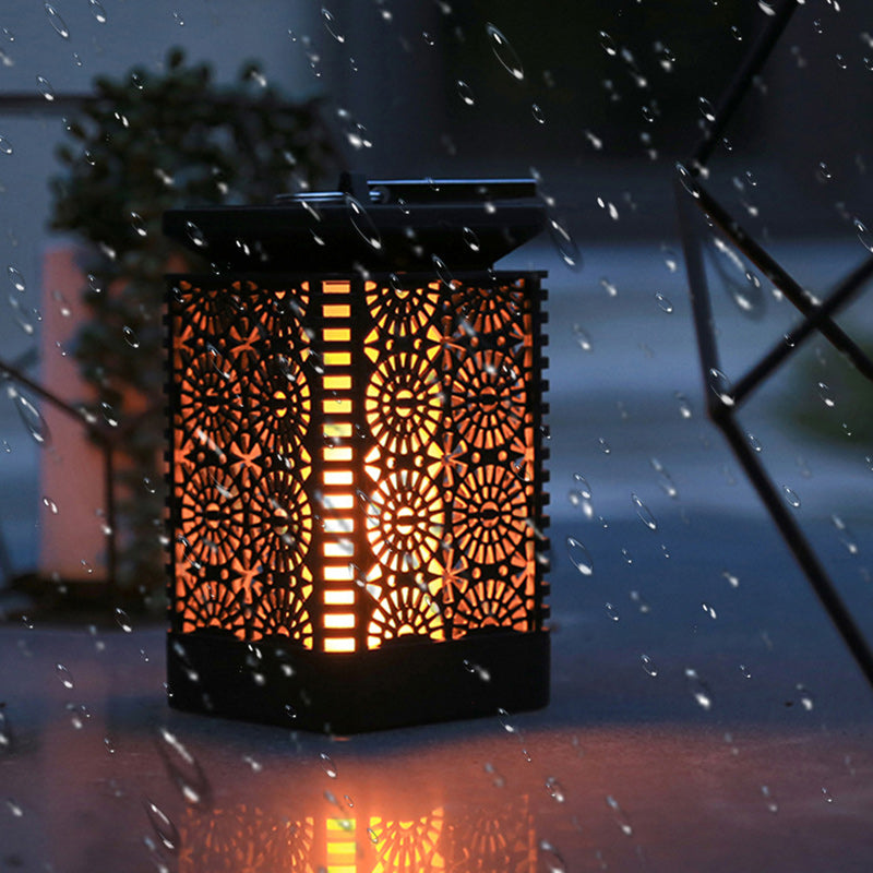 Solar Flame Lantern For Cozy Outdoor Lighting