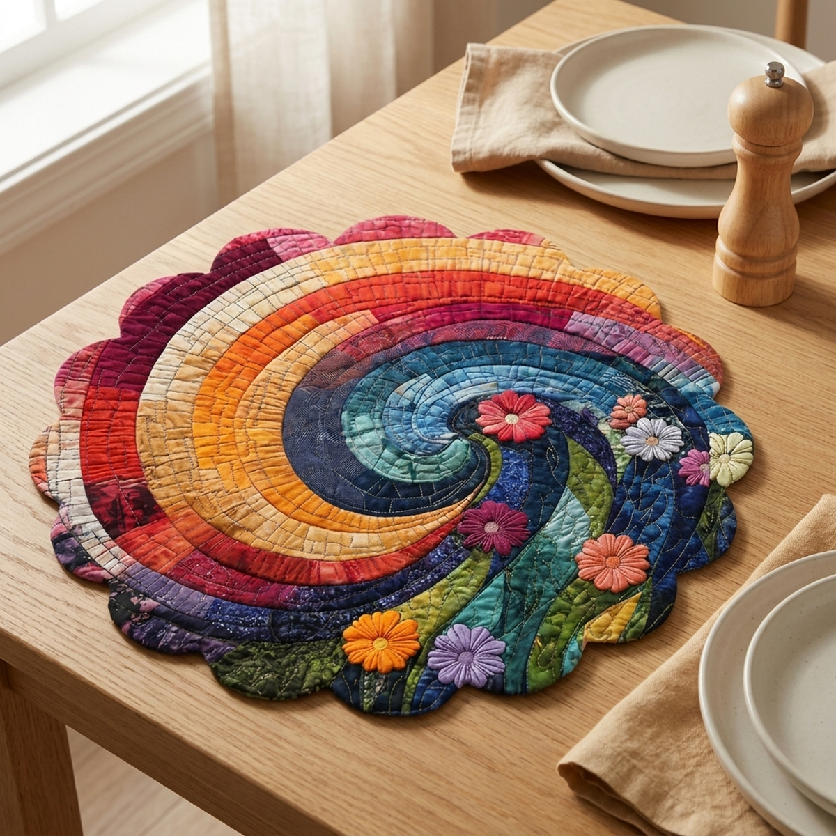 LISTINGOPT::pluxira::rainbow-swirl-table-placemat-for-cheerful-dining::01-hero