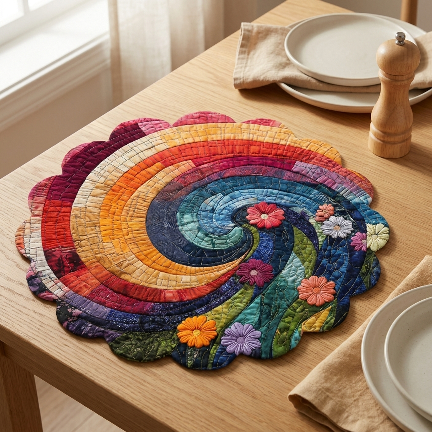 LISTINGOPT::pluxira::rainbow-swirl-table-placemat-for-cheerful-dining::01-hero
