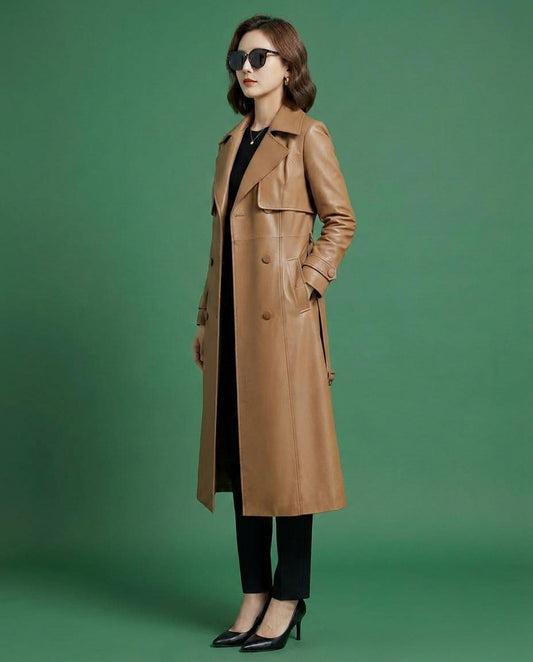 LISTINGOPT::pluxira::trina-sheepskin-leather-trench-coat::02-side