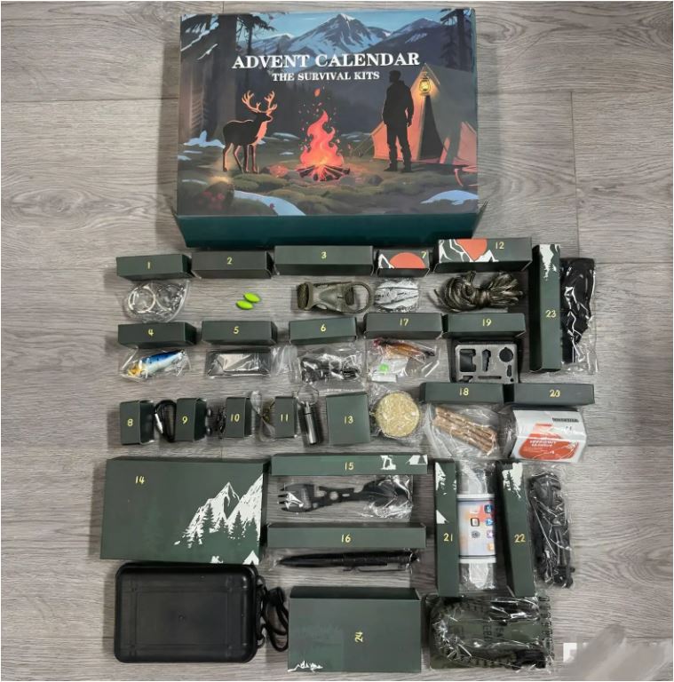 Survival Advent Calendar With 24 Outdoor Tools