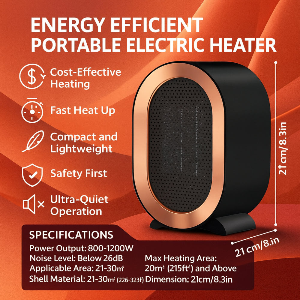 Portable Ceramic Table Heater For Cozy Rooms