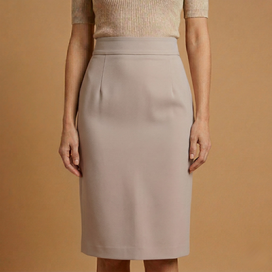 Elegant Collection | Women's Midi Skirt with High Waist Design | Structured Fit for Versatile Styling
