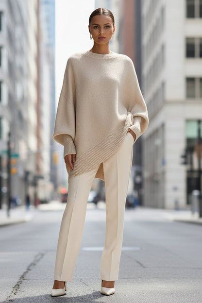 Elegant Oversized Knit Sweater for Women - Cozy Winter Essential 4