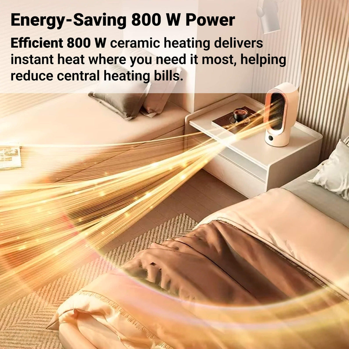 Compact Space Heater For Quiet Room Warmth