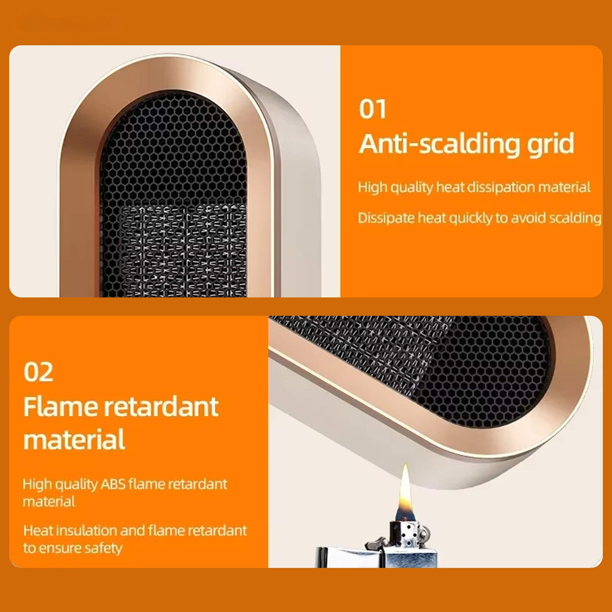 Compact Space Heater For Quiet Room Warmth