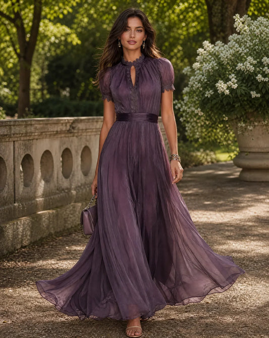 Women's Pleated Evening Dress | Maxi