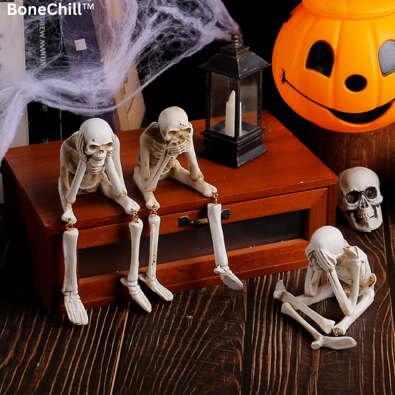 Spooky Skeleton Ornament Set For Easy Halloween Decor