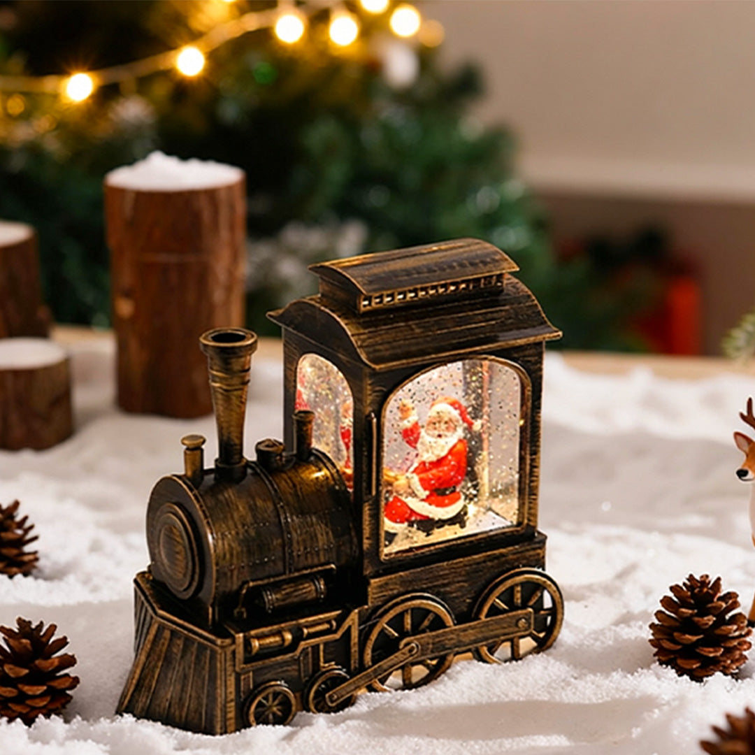 Christmas Train Lights With Snowfall Glow