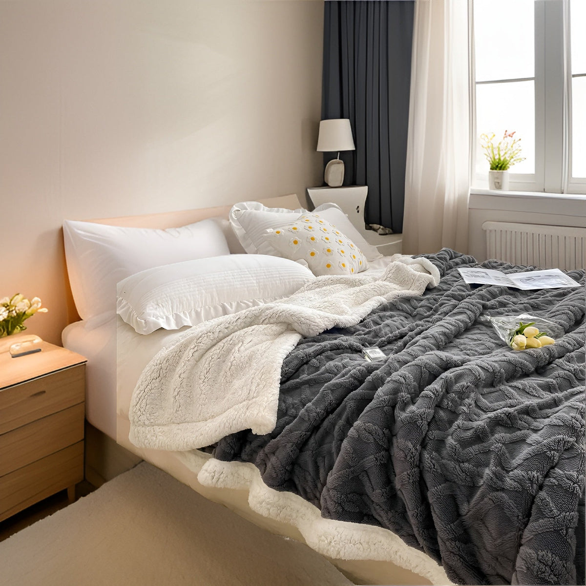 Reversible Fleece Blanket For Cozy Everyday Warmth