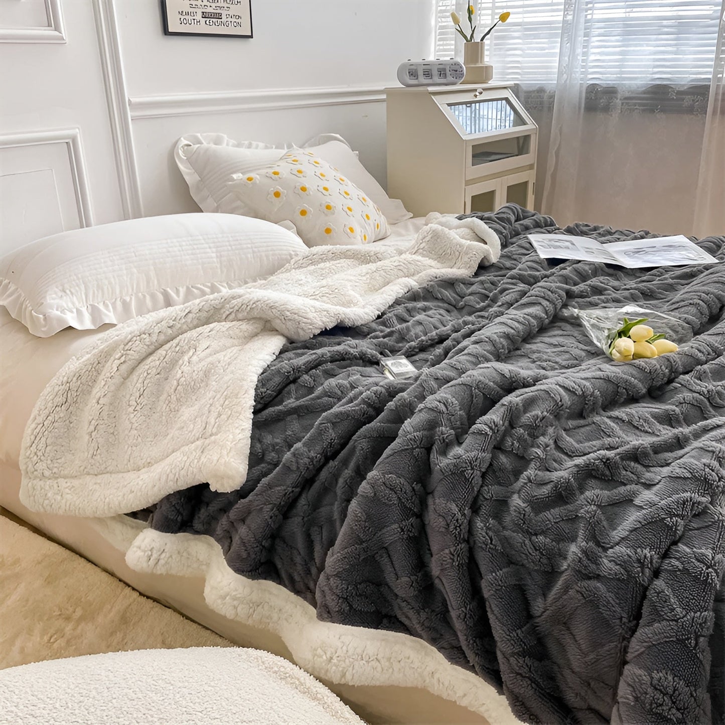 Reversible Fleece Blanket For Cozy Everyday Warmth