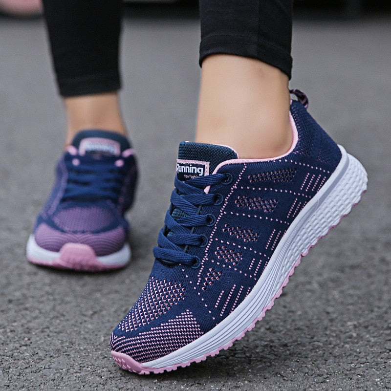 Women's Mesh Sneakers Athletic Lace-Up
