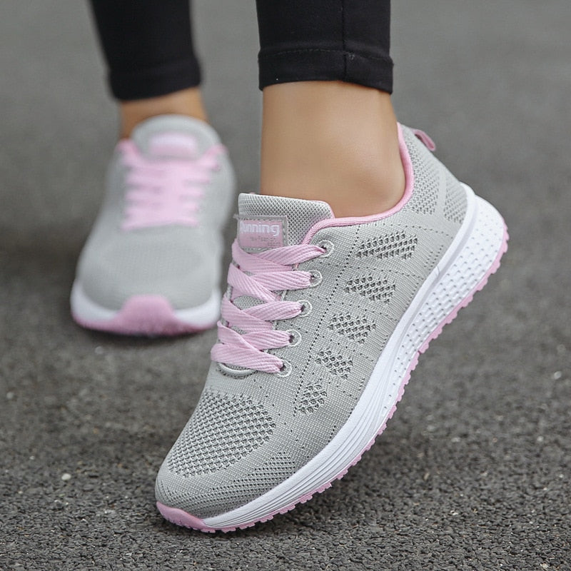 Women's Mesh Sneakers Athletic Lace-Up