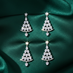 Sparkling Christmas Tree Earrings For Festive Style