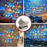OCEANLUME – 360° drehbare LED-Ozeanprojektor-Nachtleuchte