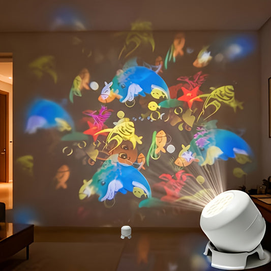 OCEANLUME – 360° draaiende LED-oceaanprojectornachtlamp