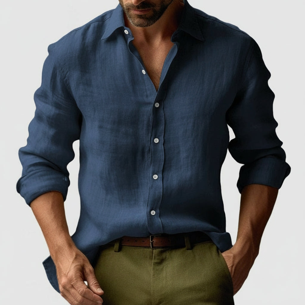 Dylan | Men’s Classic Vintage Shirt with Button Front