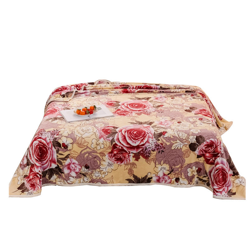 Floral Fleece Blanket For Cozy Evenings