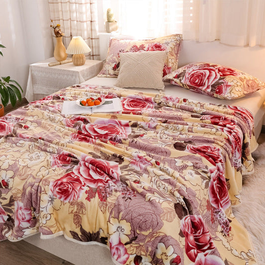 Floral Fleece Blanket For Cozy Evenings