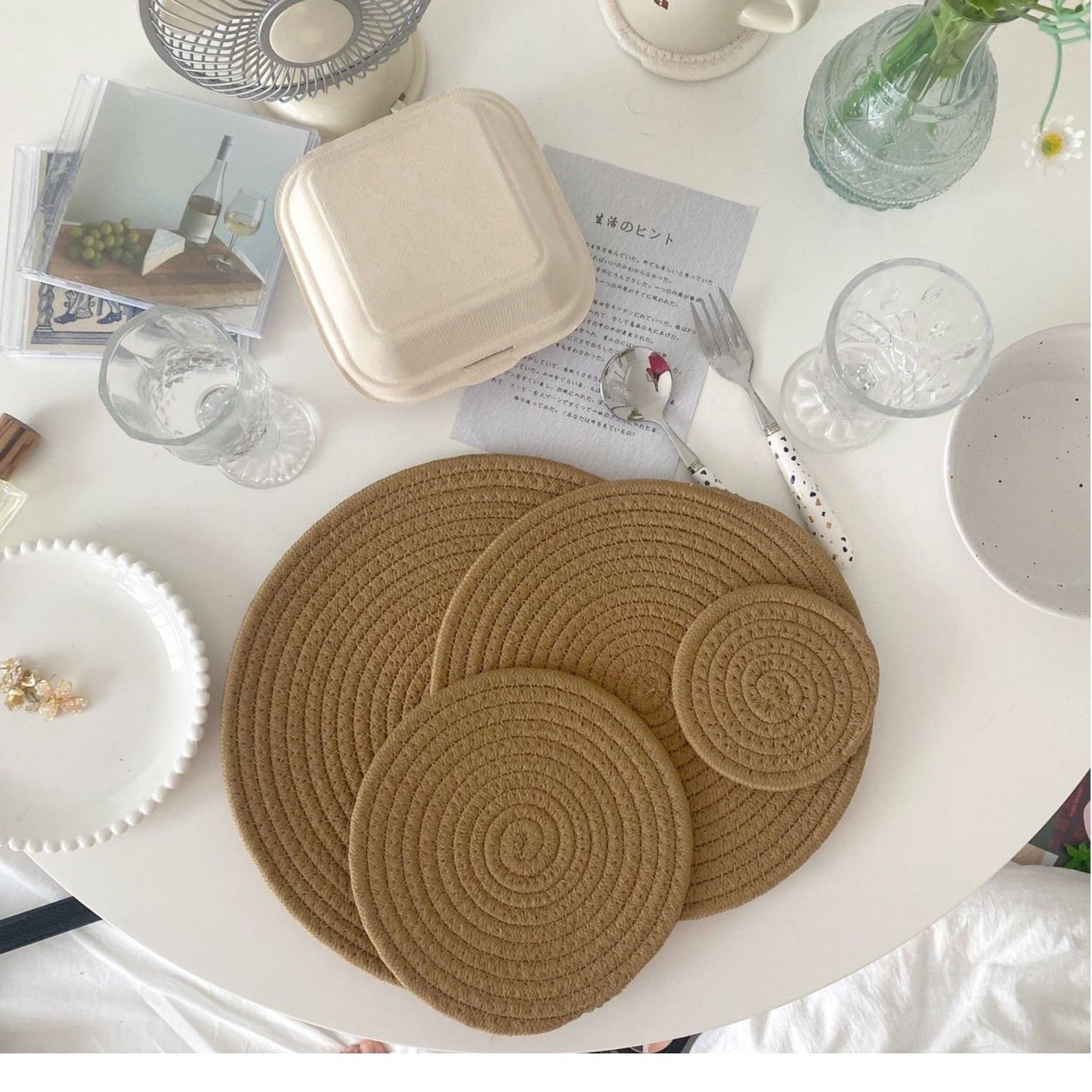 Round Natural Placemats For Effortless Tables