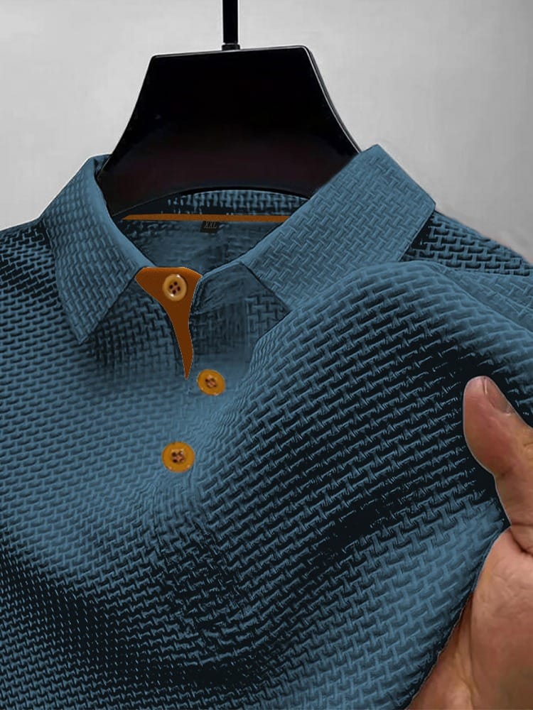 Men's Polo Shirt | Airy Modern Polo with Knitted Texture