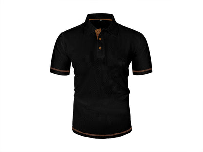 Men's Polo Shirt | Airy Modern Polo with Knitted Texture
