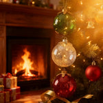 Lighted Glass Christmas Baubles With Timer
