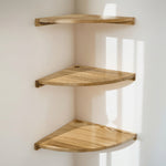 Solid Pine Corner Shelf for Space-Saving Storage