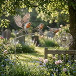 Kinetic Robin Garden Stake for Peaceful Memorials
