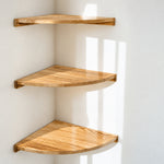 Solid Pine Corner Shelf for Space-Saving Storage