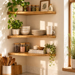 Solid Pine Corner Shelf for Space-Saving Storage