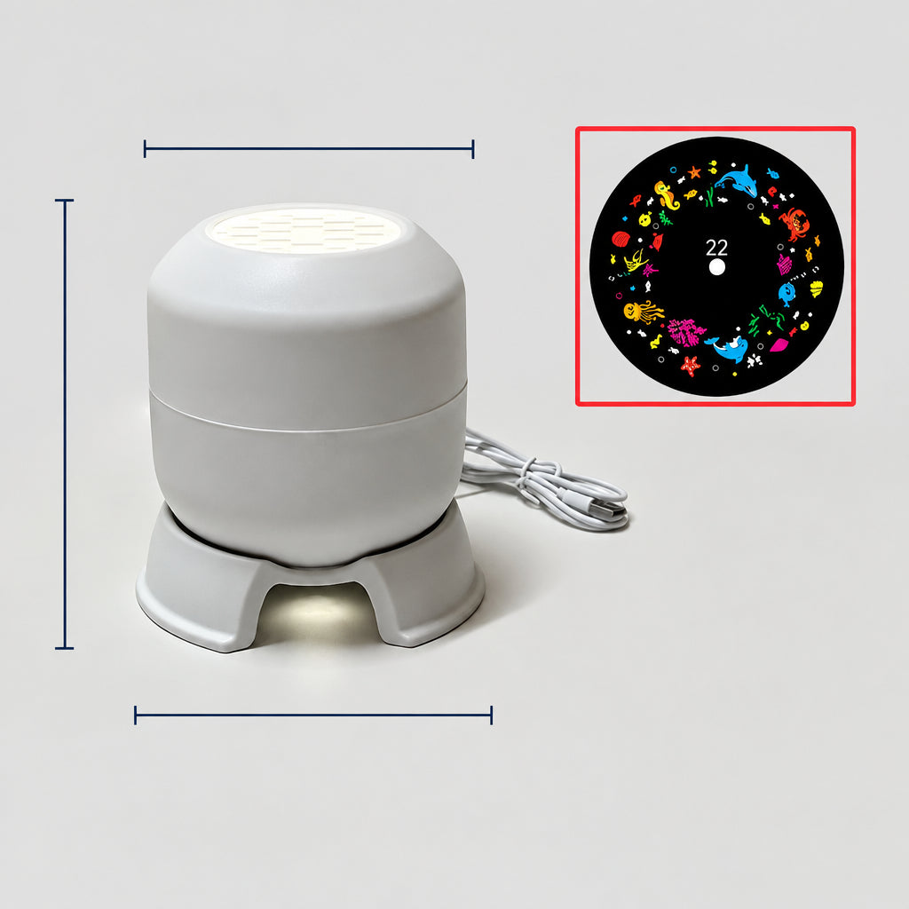 OCEANLUME – 360° drehbare LED-Ozeanprojektor-Nachtleuchte