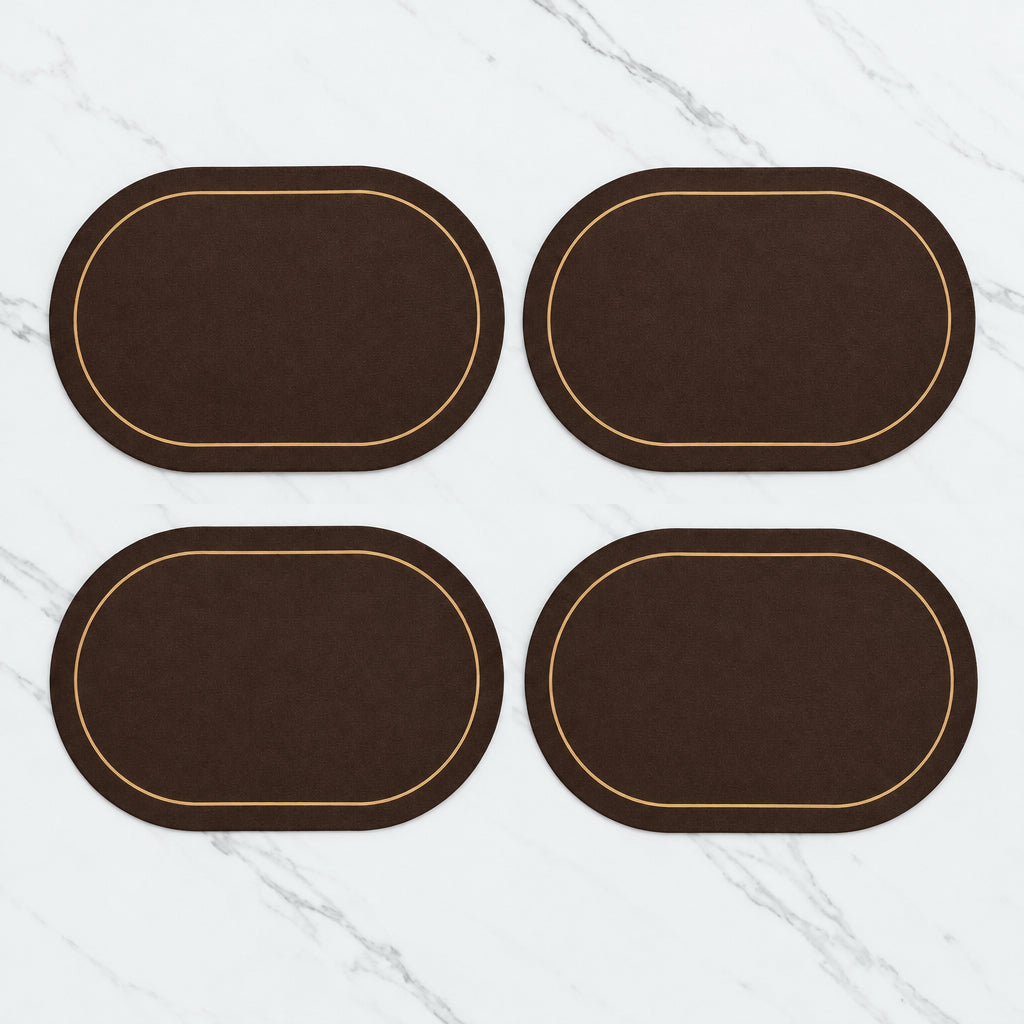 Faux Leather Placemats for Easy Table Protection