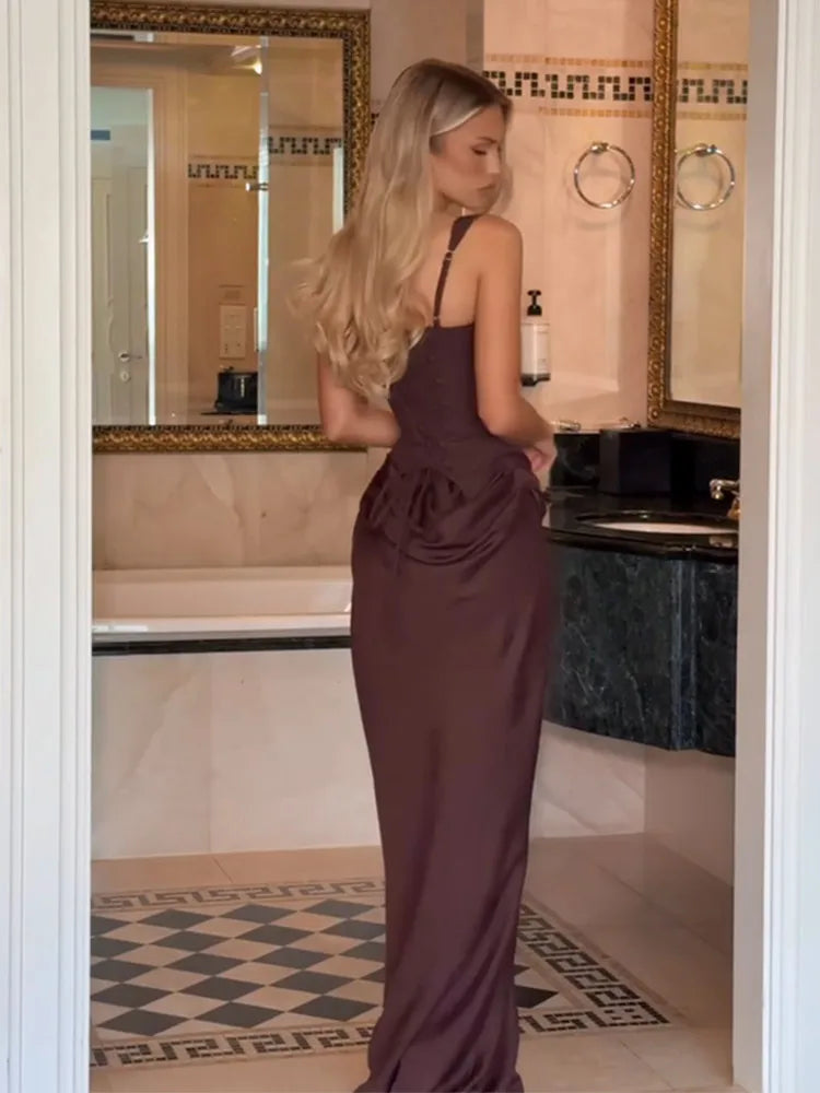 Women's Dress - Modern Cut with Pleats for Summer Parties