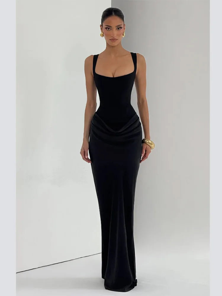 Women's Dress - Modern Cut with Pleats for Summer Parties