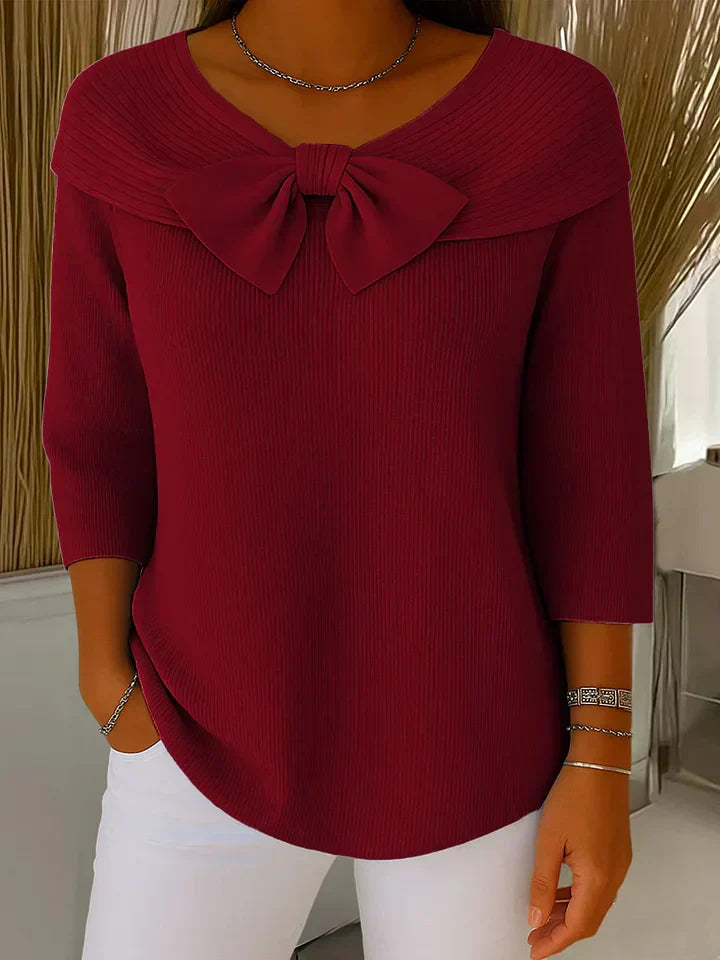 Women's Tops | Elegant Bow & Refined Femininity