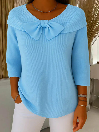 Women's Tops | Elegant Bow & Refined Femininity