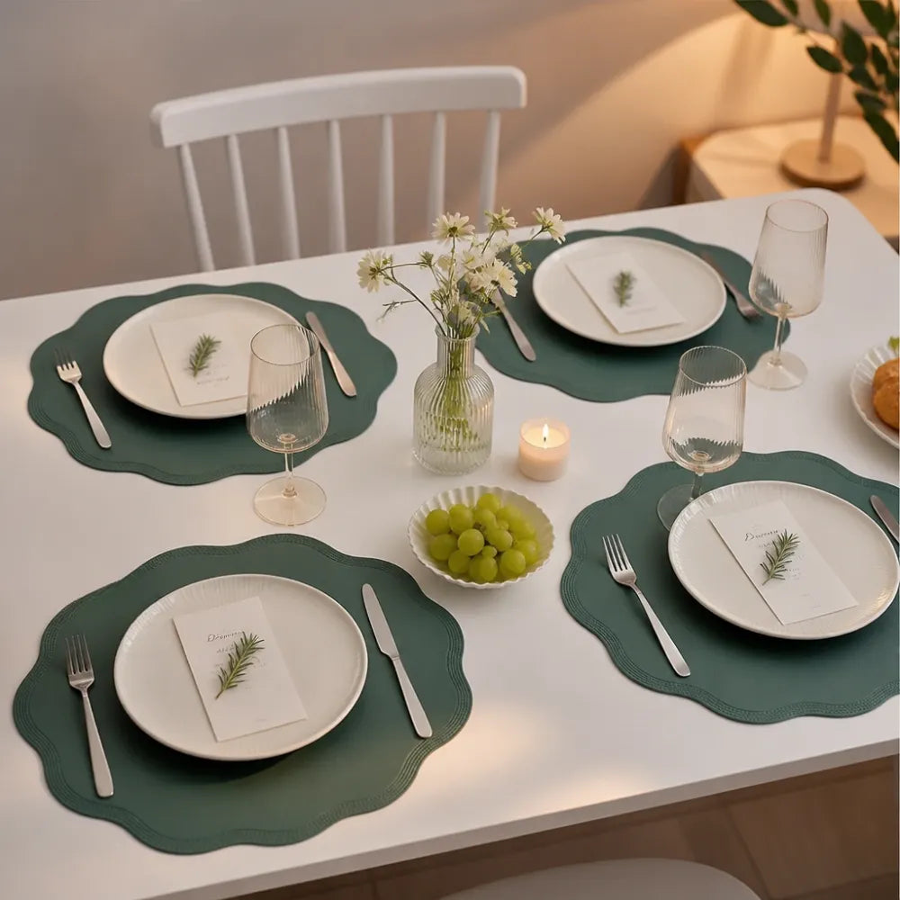 Floral Table Placemats That Wipe Clean