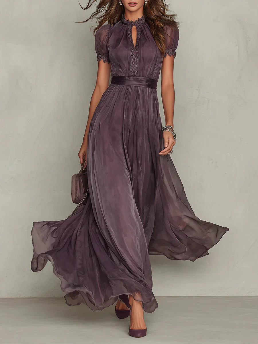Women's Pleated Evening Dress | Maxi