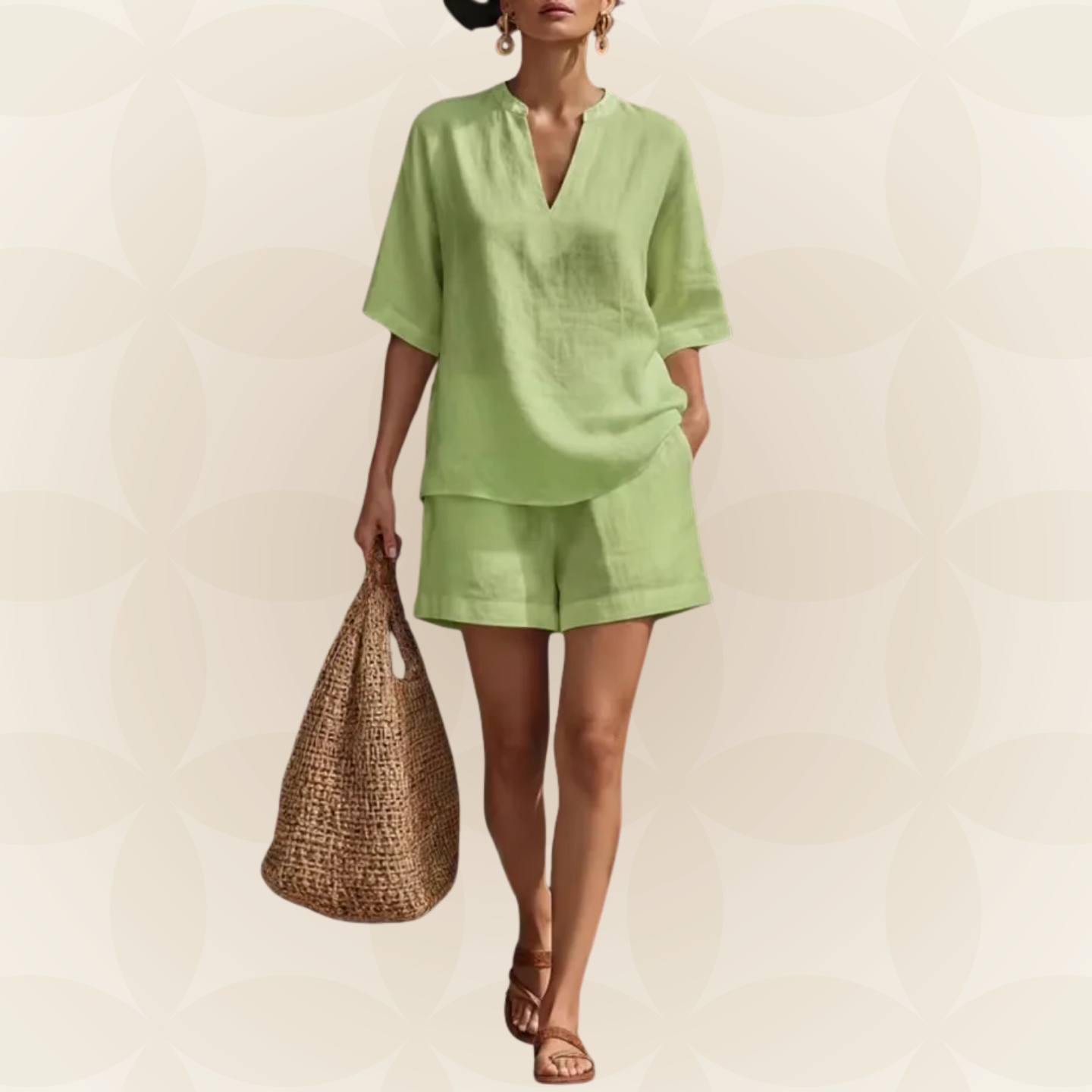 Women's Summer Set | Airy Blouse & Matching Shorts