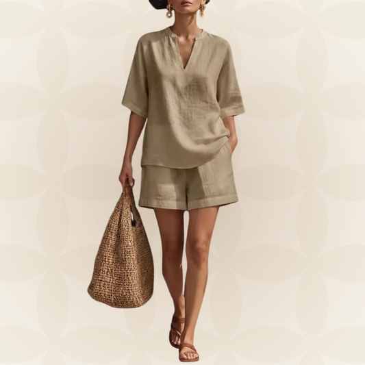Women's Summer Set | Airy Blouse & Matching Shorts
