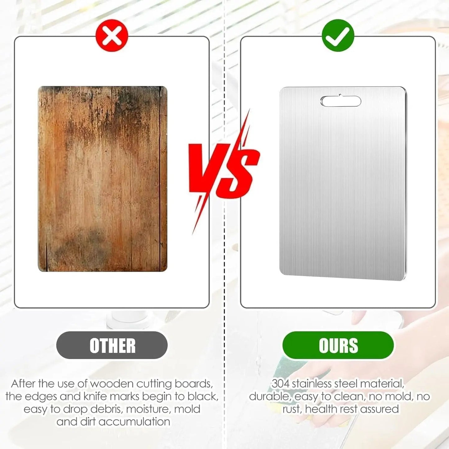 Stainless Steel Cutting Board For Safer Prep