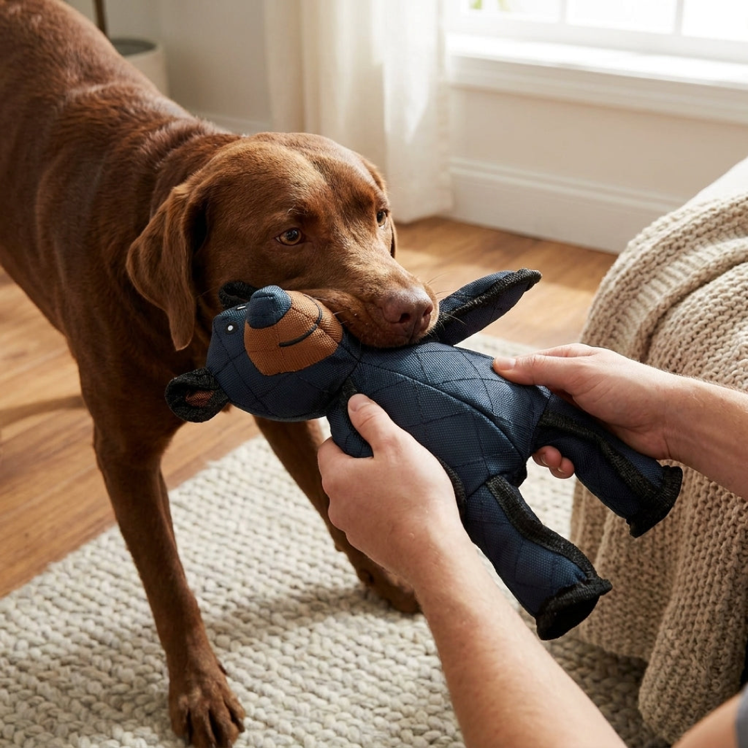 Tough Bear Dog Toy for Lasting Chew Time