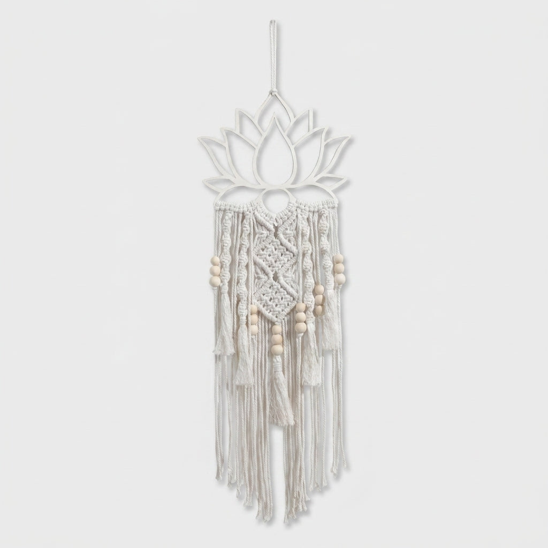 Lotus Macrame Tapestry for Cozy Bohemian Style