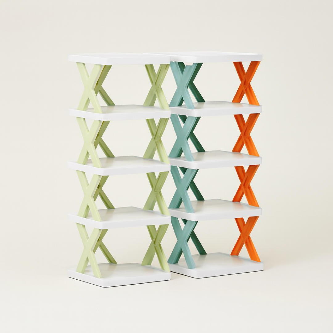 Foldable Vertical Shoe Rack for Narrow Spaces