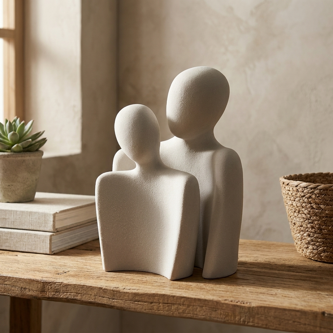 Enduring Bond Ceramic Sculptures – Artful Warmth