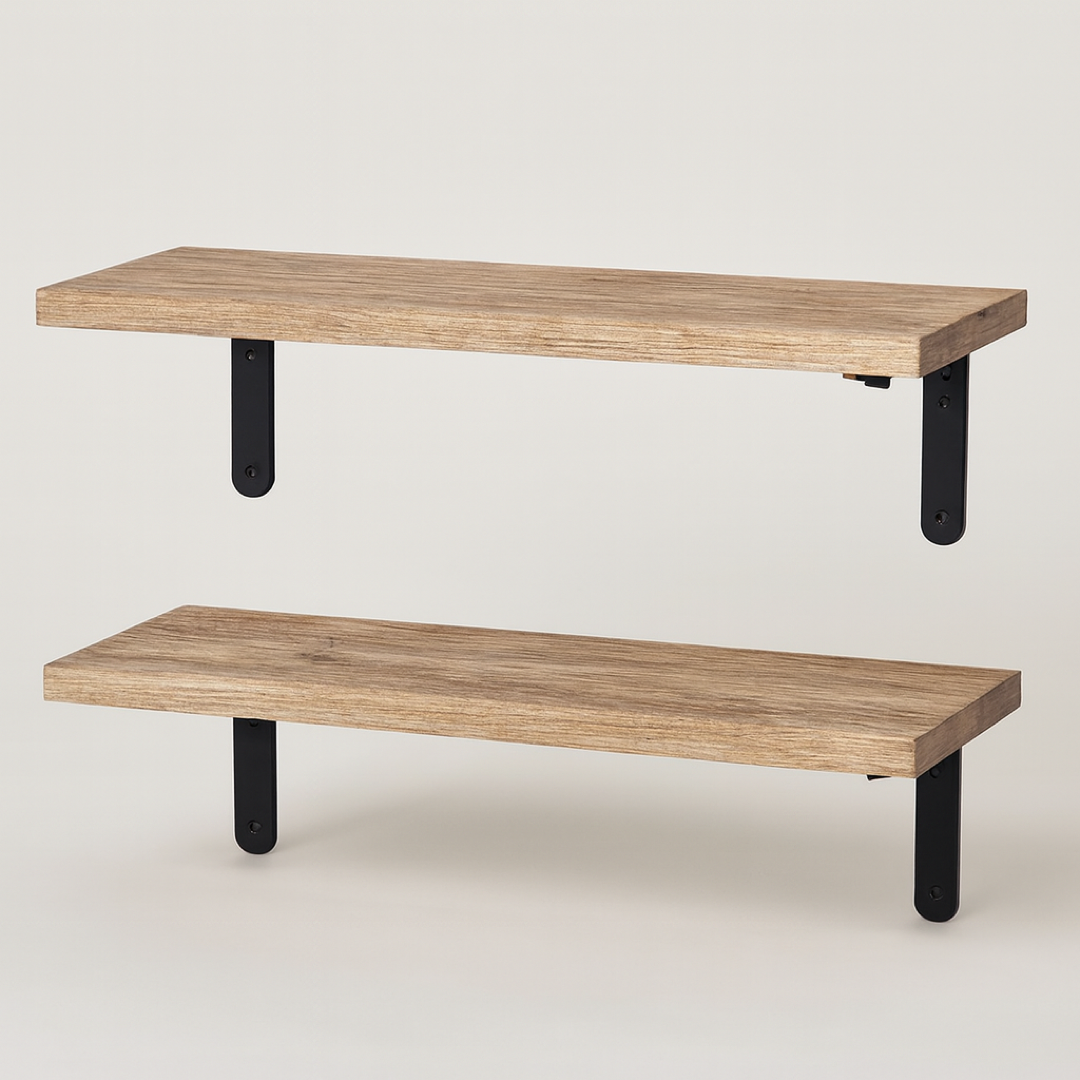 Rustic Floating Shelves for Clutter-Free Display