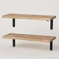 Rustic Floating Shelves for Clutter-Free Display