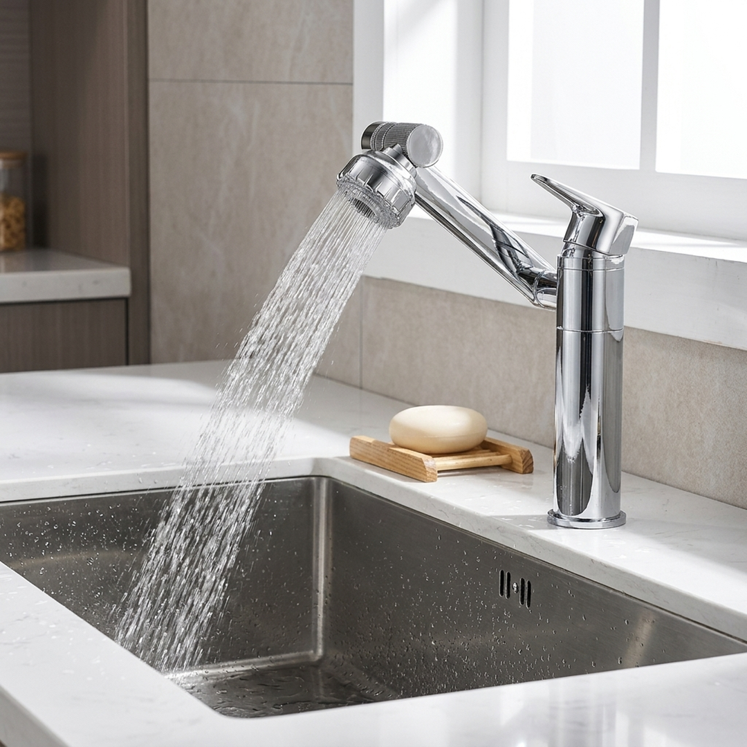 Swivel Spray Faucet for Total Sink Control
